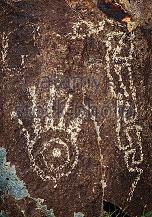 ancient hand art by Jornada-Molgollon 
in New Mexico